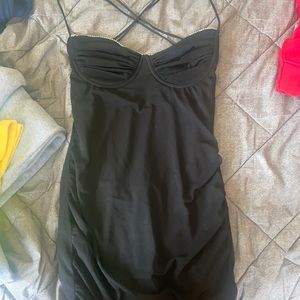 Lucy in the sky black mini dress